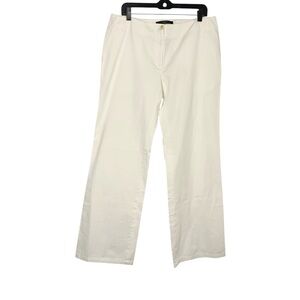 Weekend MaxMara Women’s Size 14 Off White Wider Leg Casual Pants Quiet Luxury